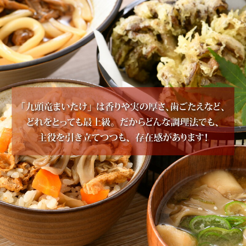 【ふるさと納税】九頭竜まいたけ 3株入り [A-038004]| まいたけ きのこ 舞茸 香り 最上級 歯ごたえ 天ぷら おすすめ 九頭竜 山菜 秋の味覚 冷凍保存 ビタミンD βグルカン - 画像3