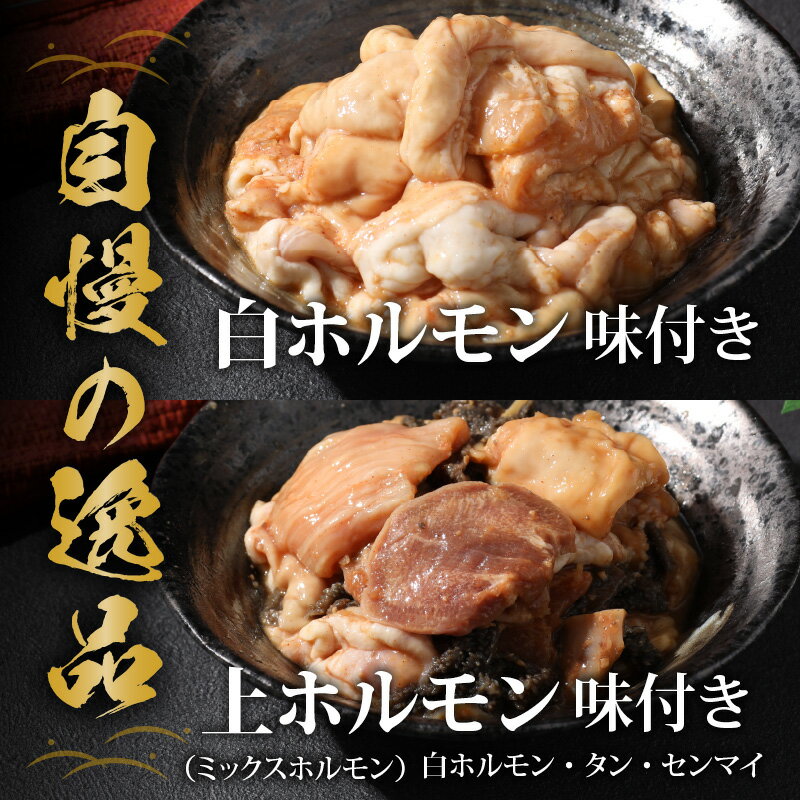 【ふるさと納税】【全国ホルモン大会初代優勝】星山ホルモン 白 ミックス ホルモン 600g / 1.2kg / 2.4kg（たれ付）【行列のできるお店】 |小分け 鍋 焼き肉 焼肉 焼き 牛肉 豚肉 青空レストラン 鉄板 もつ煮 もつ もつ鍋 ホルモン鍋 バーベキュー BBQ 牛ホルモン とんちゃん サムネイル3