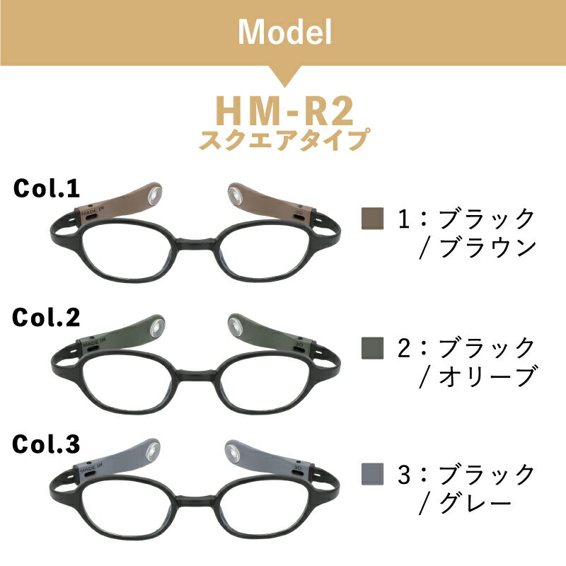 【ふるさと納税】 アウトドアにマッチする3Dプリンタ製老眼鏡 hammoc HM-R2 スクエア 老眼鏡 ブルーライトカット メンズ レディース 男性 女性 アウトドア [C-09404] - 画像3