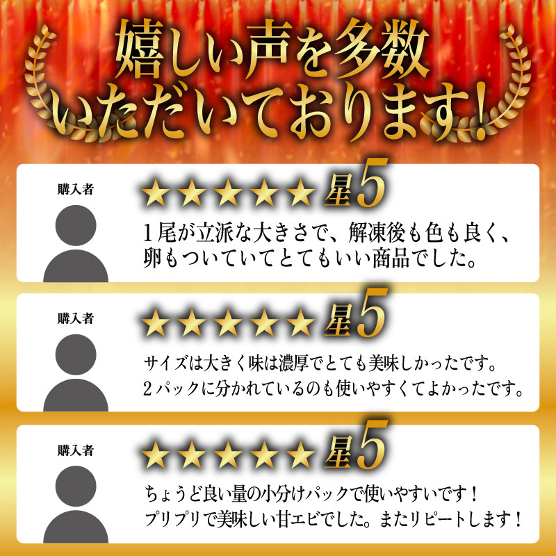【ふるさと納税】【選べる容量！】【小分け】越前産冷凍甘えび 500g / 1.0kg / 1.5kg / 2.0kg [C-11012] / 甘えび 甘エビ えび 甘エビ 海老 海鮮 刺身 冷凍 人気 福井県鯖江市 - 画像3