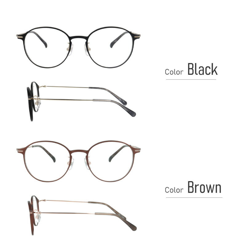 【ふるさと納税】カラーと度数が選べる！【Gelee】アサヒオプティカルの鯖江産高級レンズ使用の老眼鏡 【DU-8007】型：ボストン　色：ブラック/ブラウン/ゴールド/ワイン [F-16704] /眼鏡 めがね 老眼鏡 メガネ Gelee 福井県鯖江市 サムネイル2