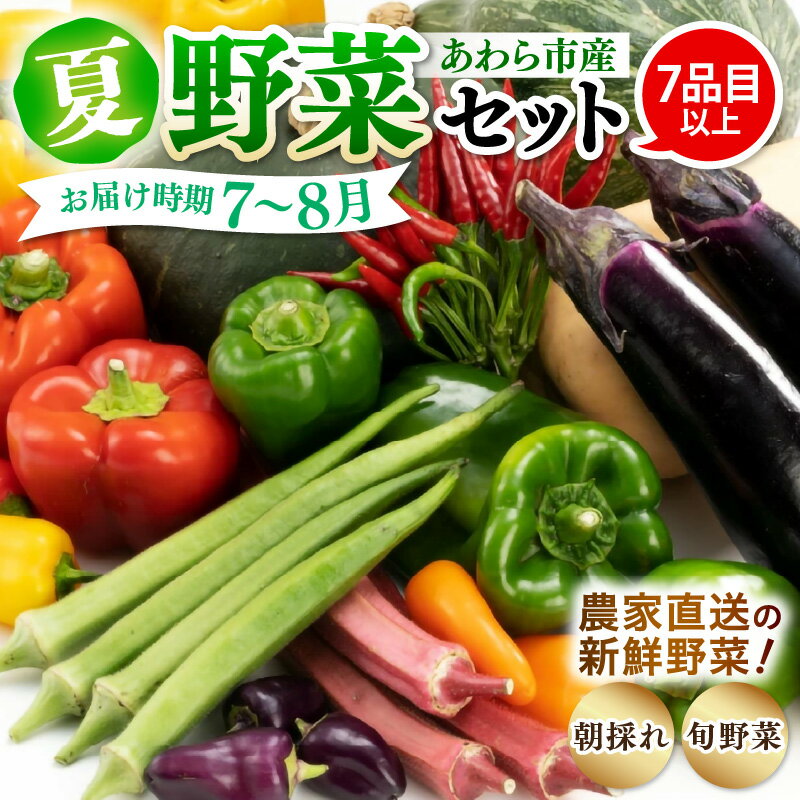 【先行予約】農家直送 夏野菜セット 1箱 7品目以上 《元気に育った新鮮野菜！》／ 季節 夏 野菜 ボックス BOX セット セレクト 農家 おまかせ 多品目 旬 詰め合わせ ※2026年7月中旬以降発送