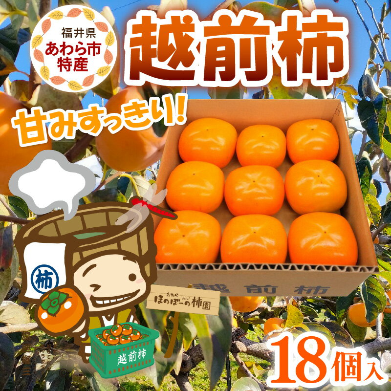 【先行予約】厳選！種なし！スッキリ甘みの越前柿 18個入 / 訳あり たねなし柿 約3.5kg（18個）約8kg（32個～40個）／ 訳アリ ご家庭用 果物 フルーツ かき 種なし 産地直送 期間限定 ※2025年10月下旬以降順次発送