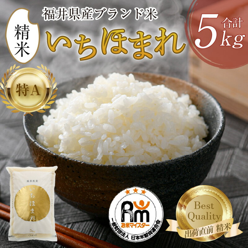 【ふるさと納税】【令和7年産・新米】米 いちほまれ 精米 5kg × 1袋《お米マイスター厳選！発送直前に精米！》 ／ 米 5kg 5キロ 福井県産 ブランド米 ご飯 白米 新鮮 米 おこめ お米 サムネイル2