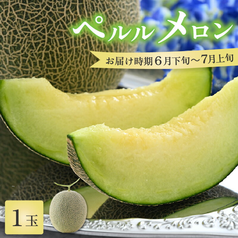 ペルルメロン 1玉（約2kg以上）青肉品種 高級メロン！ ／ マスクメロン 大玉 果物 フルーツ ギフト 農家直送 ※2026年6月下旬以降順次発送