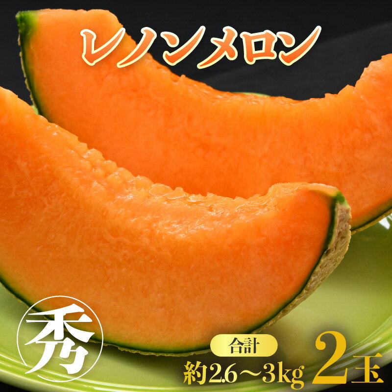【先行予約】ZIP紹介！レノンメロン 3L 2玉入 約2.6～3kg《秀品》コク深い甘さ・香りいっぱいのメロン！農家直送 有機肥料 低農薬 赤肉 マスクメロン 高級メロン ※2026年6月中旬より順次発送