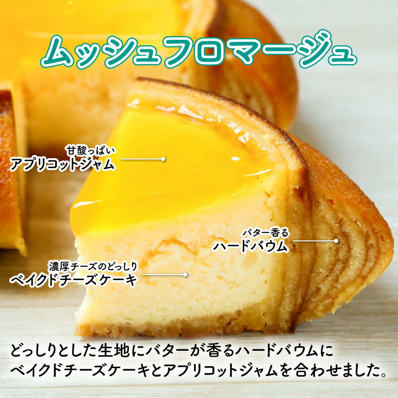 【ふるさと納税】 2種のバウムに2種のチーズケーキが入った新感覚スイーツ2個セット ムッシュフロマージュ〜ベイクドチーズinハードバウム〜＆マダムフロマージュ 〜レアチーズinソフトバウム〜計2個 【スイーツ 洋菓子 ギフト】 サムネイル3