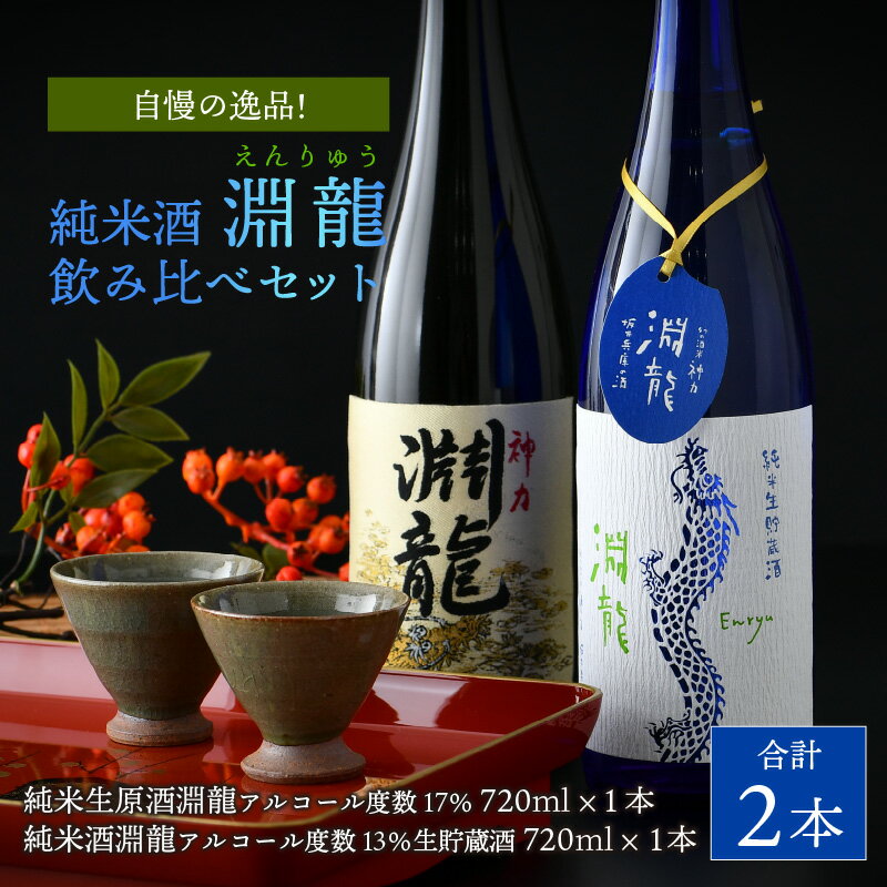 【ふるさと納税】【自慢の逸品！】純米酒『淵龍』 720ml × 2本 飲み比べセット 【純米酒 純米生原酒 飲み比べ セット 詰合せ 地酒 日本酒 辛口 お酒 酒 アルコール 食前酒 米どころ 冷蔵保存 ギフト 贈り物 贈答 父の日】 サムネイル2