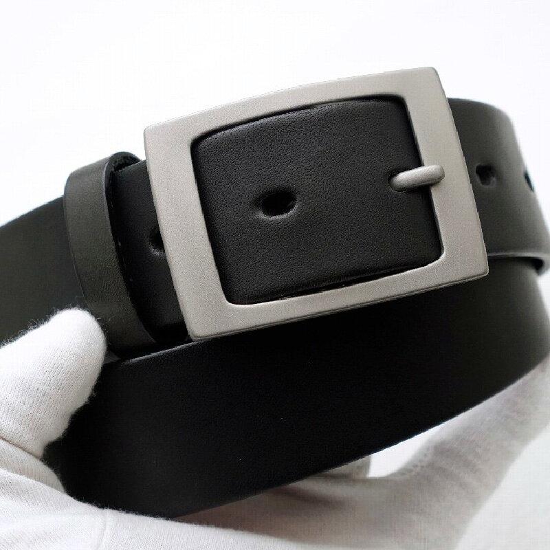 【ふるさと納税】チタンバックル /Type-H2/幅35mm/サンドブラスト仕上 ブラック 日本製【サイズをお選びください】【ベルト バックル 牛本革 本革ベルト 牛革ベルト 革製品 紳士 メンズ ビジネス 通勤 就活 スーツ 黒 チタン製 国産】 サムネイル3