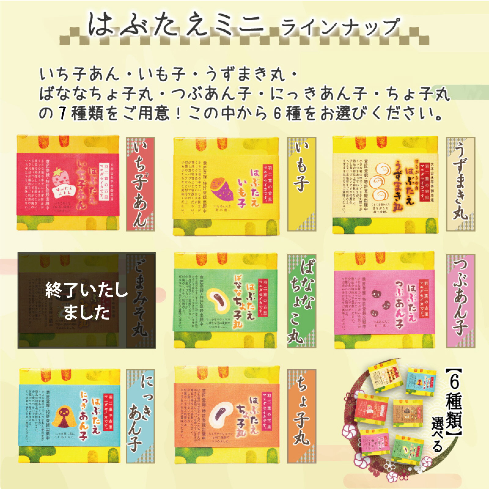 【ふるさと納税】たべきりサイズ選べるはぶたえ6種類 l バレンタイン 羽二重餅 はぶたえもち 福井名物 スイーツ 羽二重餅セット 羽二重餅詰合せ 餅 もち 福井 永平寺 マエダセイカ あさいち 男子ごはん 1万円以下 あんこ ご当地 お取り寄せ 食べ比べ - 画像3