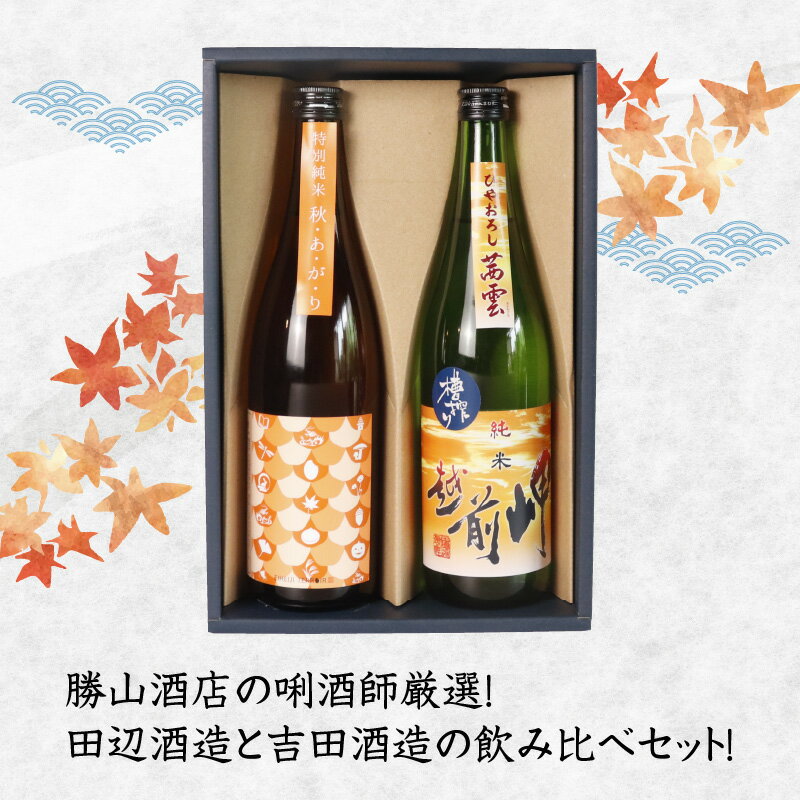 【ふるさと納税】【先行予約】【秋限定】永平寺町 蔵元飲み比べ ひやおろし 2本セット【2025年9月より発送】 / 秋季限定 地酒 詰め合わせ ギフト 贈答 サムネイル3
