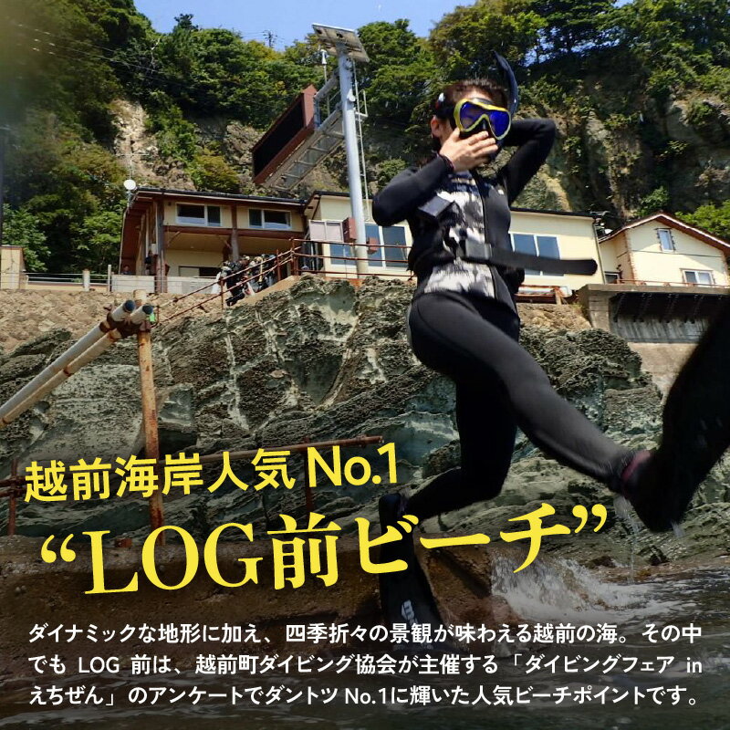 【ふるさと納税】利用券 3,000円分〜 越前海岸国定公園 『海辺の小さな手作りリゾート ECHIZEN LOG（えちぜんログ）』絶景日本海！越前の海を楽しむ マリンアクティビティ 体験・宿泊・飲食 福井県 越前町【2年間 有効期限 ダイビング マリン カヤック サップ RV 券 海の幸】 サムネイル3