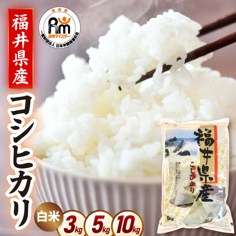 【ふるさと納税】令和7年産 米 精米 コシヒカリ 福井県産《14日以内に出荷予定》【選べる内容量：3kg/5kg/10kg】【白米 3kg 5kg 10kg こしひかり 少量 お米 人気品種 産地直送 新生活 kome 】 - 画像2