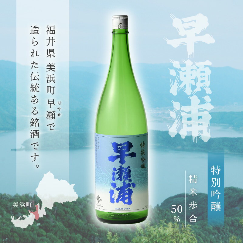 【ふるさと納税】【早瀬浦】特撰吟醸酒 1800ml × 1本【入手困難 日本酒 地酒 福井 美浜 早瀬 フルーティ 男酒 硬水 ミネラル 希少 父の日 ギフト プレゼント ご褒美 家飲み 敬老の日】 [m16-a022] サムネイル3