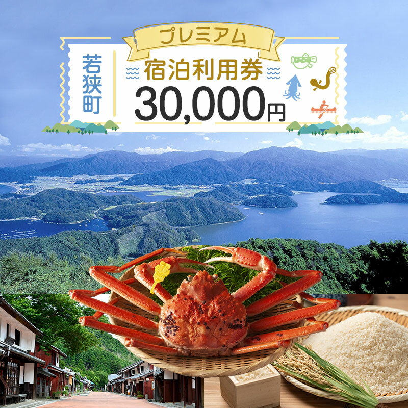 旅行 福井県 若狭町 プレミアム 宿泊 利用券 30,000円分 1枚 宿泊補助券 ホテル 旅館 民宿 温泉 温泉宿 温泉宿泊券 1泊2食 旅行券 宿泊券 トラベル 旅行クーポン ホテル券 ギフト券 チケット 旅 福井 若狭