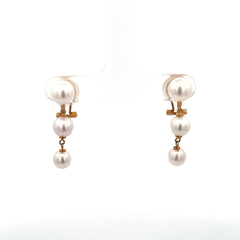 【ふるさと納税】＜ 甲府ジュエリー ＞ イヤリング ジュエリー レディース アクセサリー パール アコヤ真珠 K10 イエローゴールド おしゃれ ギフト プレゼント 誕生日 ジュエリーケース付 鑑別書付 保証書付 k001-787 サムネイル2