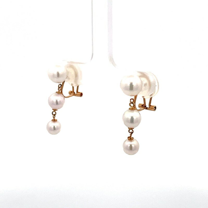 【ふるさと納税】＜ 甲府ジュエリー ＞ イヤリング ジュエリー レディース アクセサリー パール アコヤ真珠 K10 イエローゴールド おしゃれ ギフト プレゼント 誕生日 ジュエリーケース付 鑑別書付 保証書付 k001-787 サムネイル3