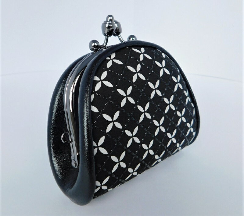 【ふるさと納税】 小銭入れ 印伝 メンズ 鹿革 甲州印伝 そよか 革 工芸品 黒 白 漆 k001-377 サムネイル3