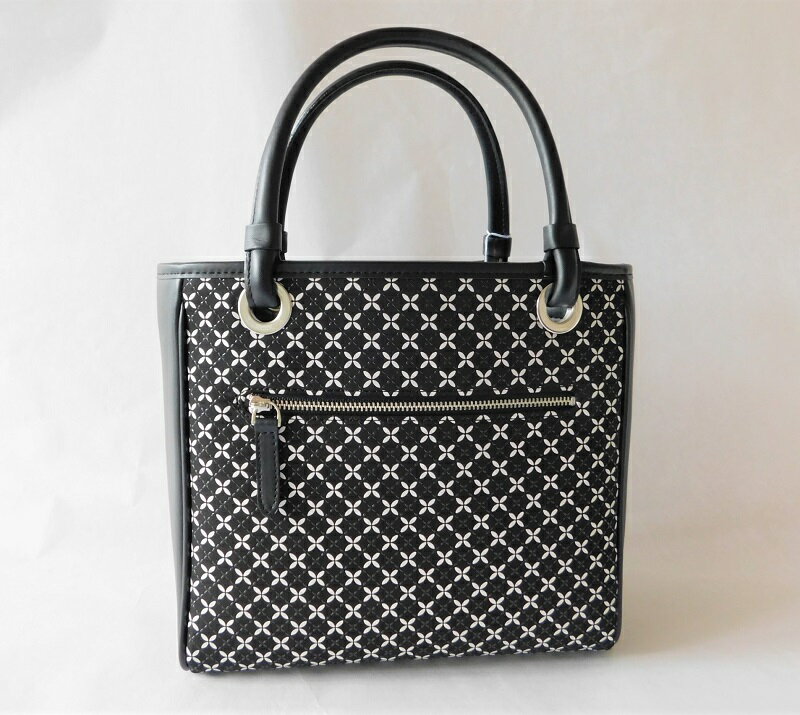 【ふるさと納税】鞄 バック 手提げ 印伝 鹿革 甲州印伝 そよか 革 工芸品 黒 白 k001-388 サムネイル2