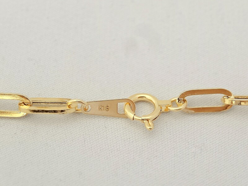 【ふるさと納税】＜ 甲府ジュエリー ＞ ネックレス ペンダント K18 レディース アクセサリー シンプル イエローゴールド チェーン 50cm ペーパークリップ ゴージャス ギフト プレゼント 誕生日 贈り物 ラッピング 保証書付 k001-414 サムネイル3