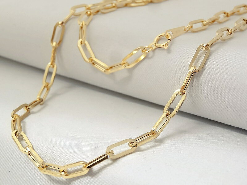 【ふるさと納税】＜ 甲府ジュエリー ＞ ネックレス ペンダント K18 レディース アクセサリー シンプル イエローゴールド チェーン 50cm ペーパークリップ ゴージャス ギフト プレゼント 誕生日 贈り物 ラッピング 保証書付 k001-414 サムネイル2