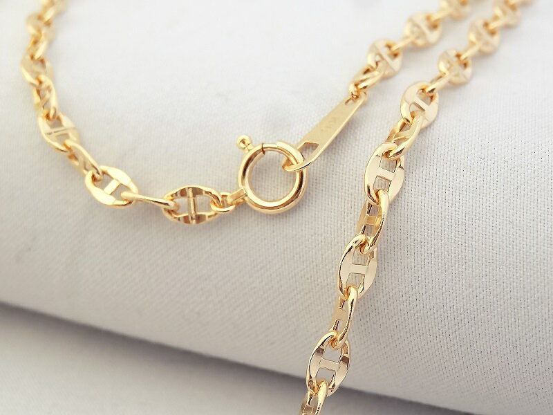 【ふるさと納税】＜ 甲府ジュエリー ＞ ネックレス ペンダント K18 レディース アクセサリー シンプル イエローゴールド チェーン 50cm アンカー ギフト プレゼント 誕生日 贈り物 ラッピング 保証書付 k001-416 サムネイル3