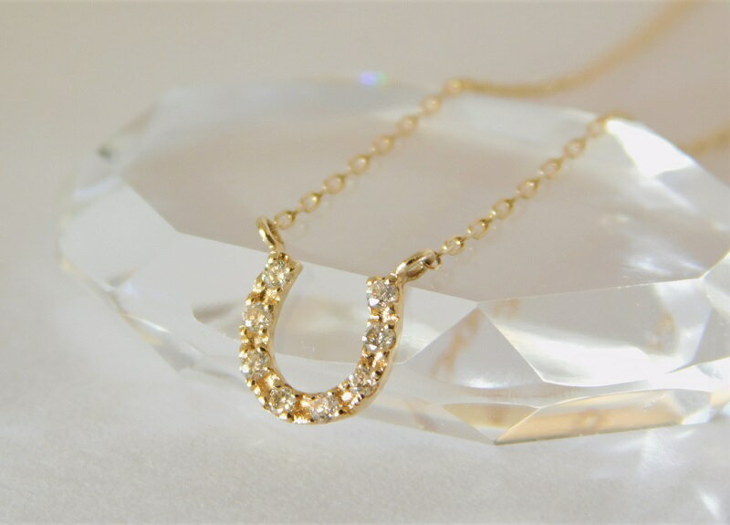 【ふるさと納税】＜ 甲府ジュエリー ＞ ネックレス ダイヤモンド 馬蹄 レディース ジュエリー アクセサリー K10 ラッキー モチーフ イエローゴールド ギフト プレゼント 誕生日 ケース付 保証書付 k001-446 サムネイル2