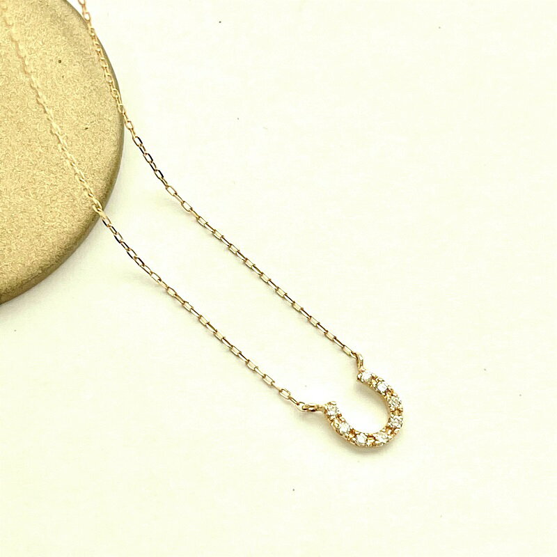 【ふるさと納税】＜ 甲府ジュエリー ＞ ネックレス ダイヤモンド 馬蹄 レディース ジュエリー アクセサリー K10 ラッキー モチーフ イエローゴールド ギフト プレゼント 誕生日 ケース付 保証書付 k001-446 サムネイル3