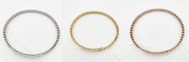 【ふるさと納税】＜ 甲府ジュエリー ＞ ブレスレット ダイヤモンド プラチナ 950 K18 イエローゴールド ピンクゴールド 1カラット バングル ハニカム 形状記憶 誕生日 ギフト プレゼント ラッピング ケース付 鑑別書付 保証書付 k001-529 サムネイル2