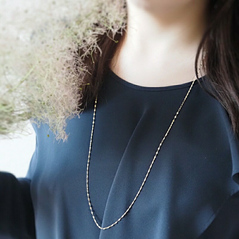 【ふるさと納税】＜ 甲府ジュエリー ＞ ネックレス K18 ロング レディース ジュエリー アクセサリー YG イエローゴールド きらきら ラッピング ギフト プレゼント 誕生日 ケース ショッパー 保証書付 k001-583 サムネイル3