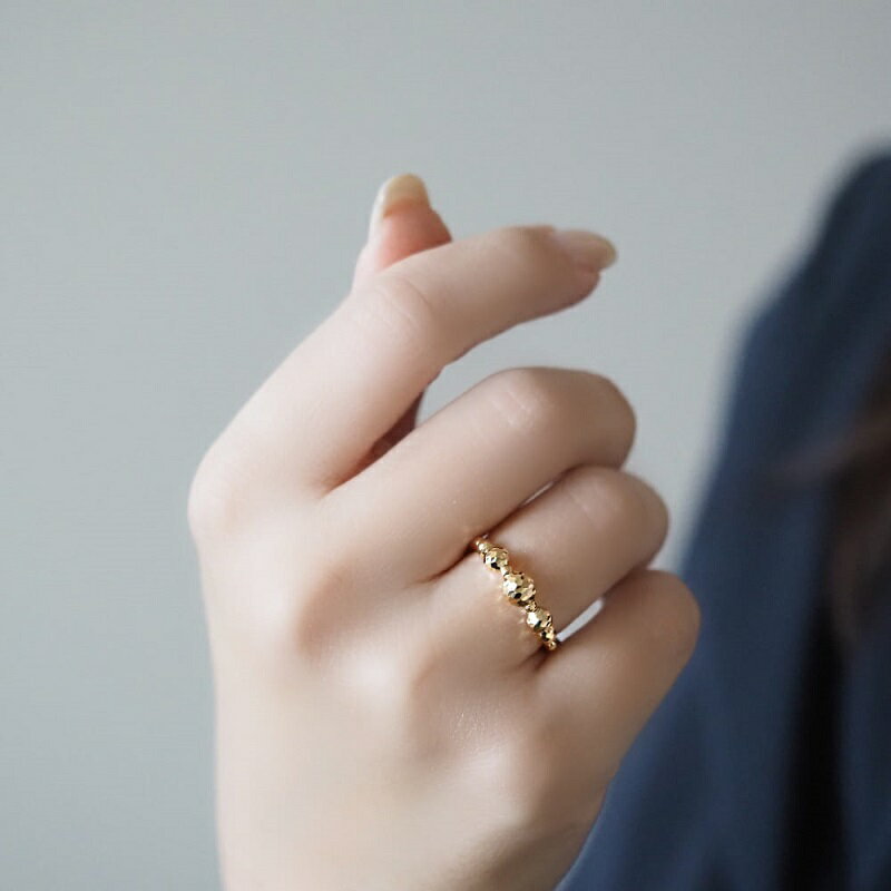 【ふるさと納税】＜ 甲府ジュエリー ＞ リング K18 ジュエリー アクセサリー イエローゴールド フリーサイズ ハニカム カットボール ラッピング ギフト プレゼント 誕生日 ケース付 ショッパー 保証書付 k001-588 サムネイル3