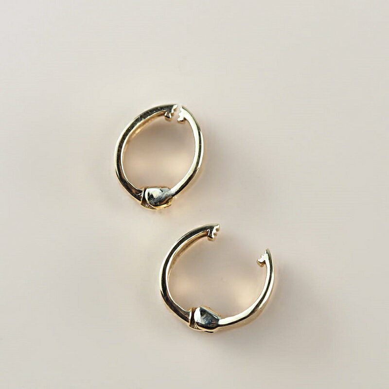 【ふるさと納税】＜ 甲府ジュエリー ＞ イヤリング ジュエリー レディース アクセサリー K10 イエローゴールド シンプル 地金 ワンタッチ ギフト プレゼント 保証書付 ケース付 k001-632 サムネイル3