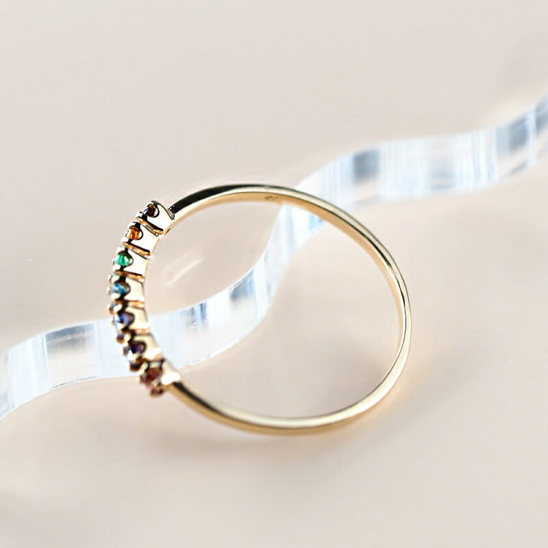 【ふるさと納税】＜ 甲府ジュエリー ＞ リング 指輪 天然石 アミュレット K10 レディース ジュエリー アクセサリー ガーネット シトリン エメラルド ブルートパーズ タンザナイト アメジスト ピンクトルマリン お守り ご褒美 ギフト プレゼント 保証書付 ケース付 k001-633 サムネイル3