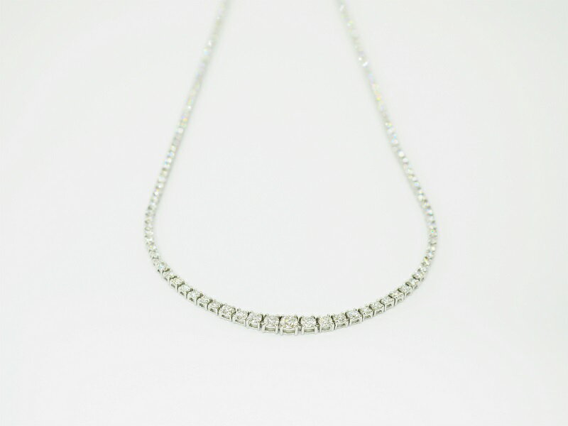 【ふるさと納税】＜ 甲府ジュエリー ＞ ネックレス ダイヤモンド レディース メンズ ジュエリー アクセサリー 5.00ct プラチナ テニスネックレス グラデーション ギフト プレゼント ケース付 バッグ付 鑑別書付 保証書付 k001-642 サムネイル2