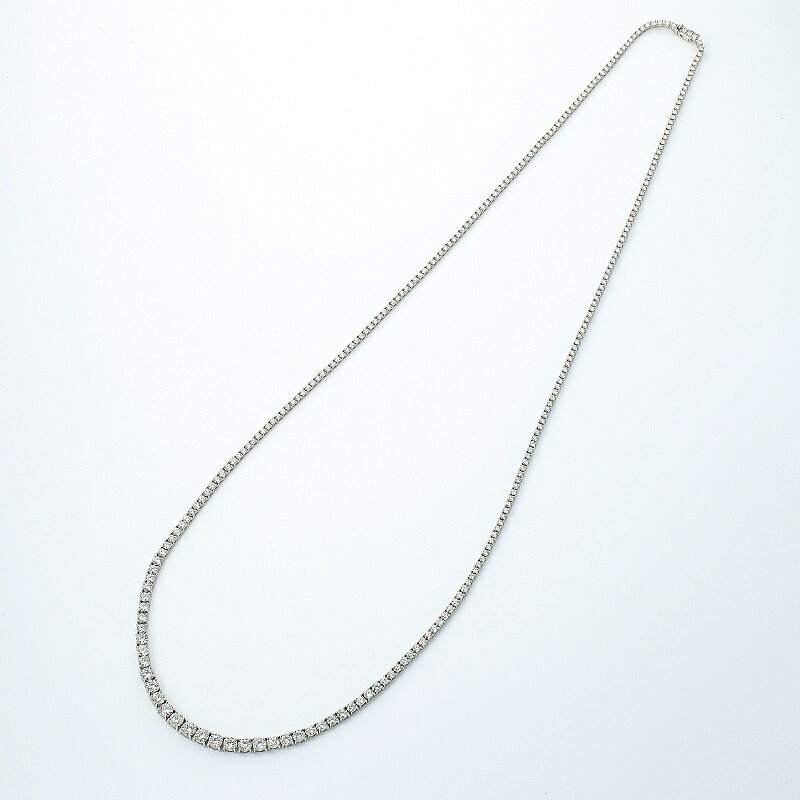 【ふるさと納税】＜ 甲府ジュエリー ＞ ネックレス ダイヤモンド レディース メンズ ジュエリー アクセサリー 20.00ct プラチナ テニスネックレス グラデーション ギフト プレゼント ケース付 バッグ付 鑑別書付 保証書付 k001-646 サムネイル2