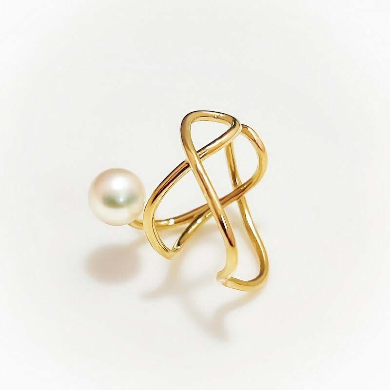 【ふるさと納税】＜ 甲府ジュエリー ＞ イヤーカフ ジュエリー レディース アクセサリー アコヤ真珠 パール K18 YG イエローゴールド 片耳用 ギフト プレゼント ジュエリーケース付 鑑別書付 保証書付 k001-652 サムネイル2