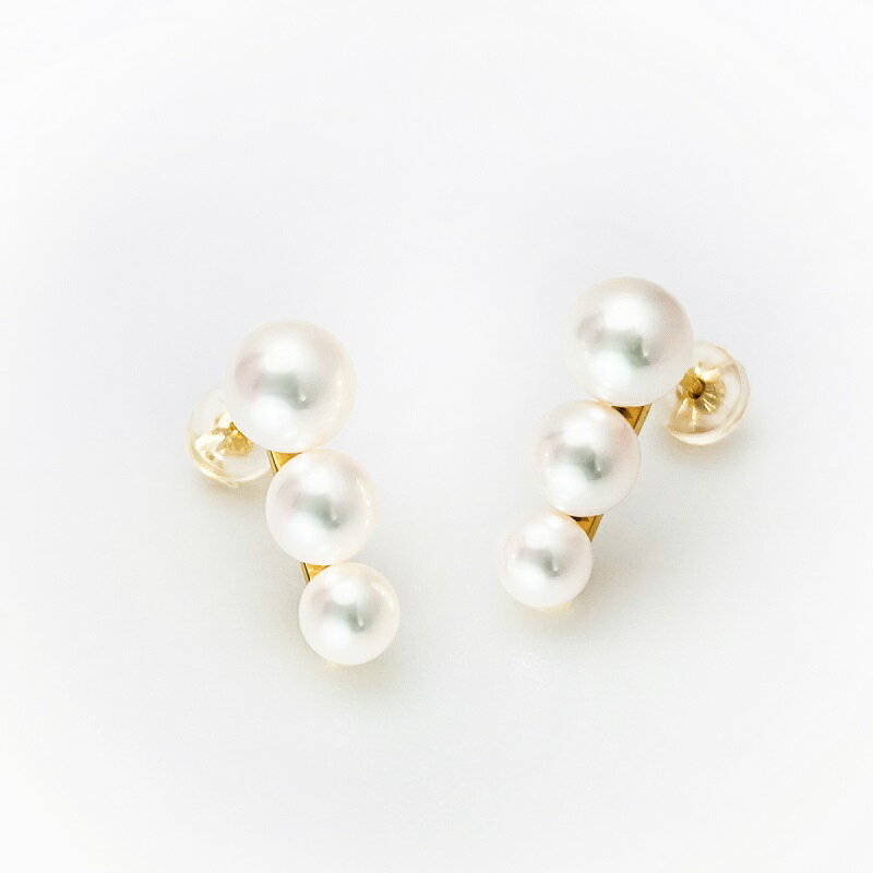 【ふるさと納税】＜ 甲府ジュエリー ＞ ピアス ジュエリー レディース アクセサリー K18 YG イエローゴールド アコヤ真珠 パール ギフト プレゼント ジュエリーケース付 鑑別書付 保証書付 k001-659 サムネイル2