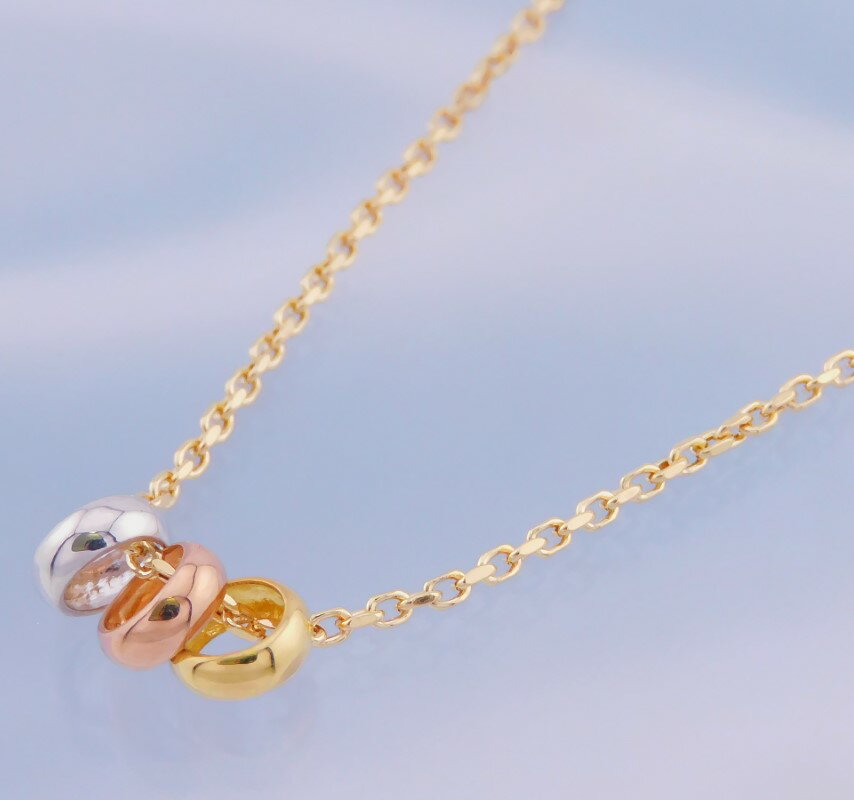 【ふるさと納税】＜ 甲府ジュエリー ＞ ネックレス ペンダント ジュエリー レディース アクセサリー K18 イエローゴールド ピンクゴールド ホワイトゴールド ラッキーリング ギフト プレゼント 保証書付 k001-666 サムネイル3