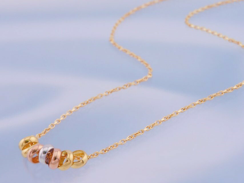 【ふるさと納税】＜ 甲府ジュエリー ＞ ネックレス ペンダント ジュエリー レディース アクセサリー K18 イエローゴールド ピンクゴールド ホワイトゴールド ラッキーリング ギフト プレゼント 保証書付 k001-669 サムネイル2