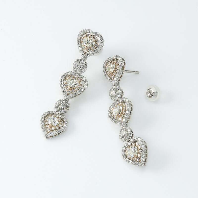 【ふるさと納税】＜ 甲府ジュエリー ＞ ピアス ダイヤモンド ジュエリー レディース アクセサリー 2.74ct ハート プラチナ 18金 ピンクゴールド ギフト プレゼント 誕生日 贈り物 ジュエリーケース付 鑑別書付 保証書付 k001-719 サムネイル2