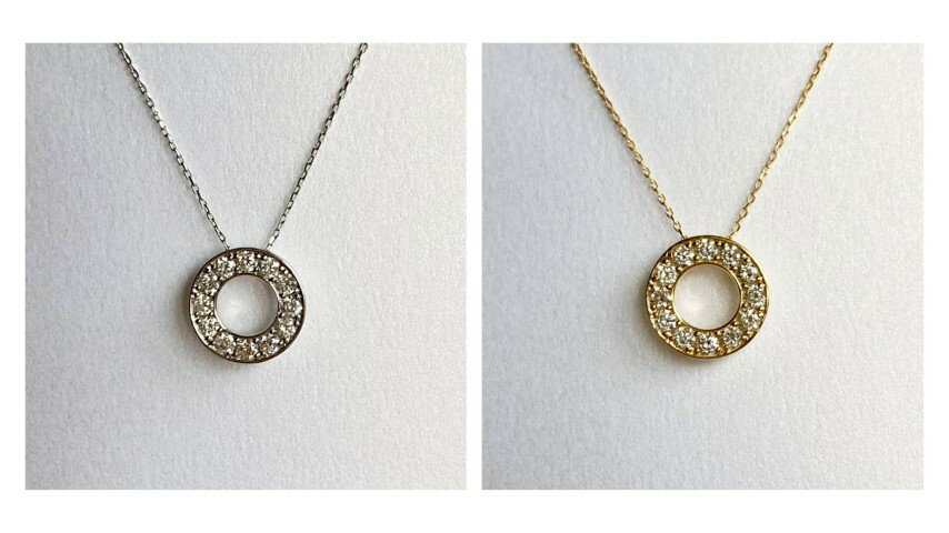 【ふるさと納税】＜ 甲府ジュエリー ＞ ネックレス ペンダント ジュエリー レディース アクセサリー ダイヤモンド 計0.40ct 選べる地金 プラチナ イエローゴールド PT900 PT850 18金 K18 サークル ギフト プレゼント ジュエリーケース付 鑑別書付 保証書付 k001-730 サムネイル2