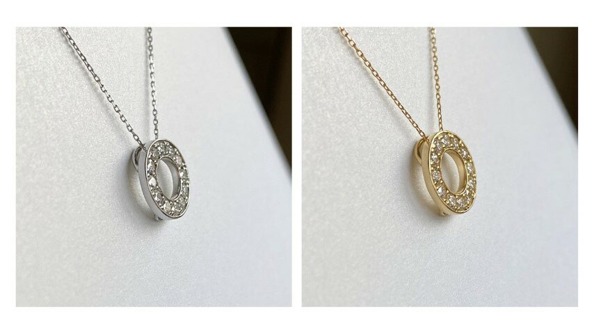 【ふるさと納税】＜ 甲府ジュエリー ＞ ネックレス ペンダント ジュエリー レディース アクセサリー ダイヤモンド 計0.40ct 選べる地金 プラチナ イエローゴールド PT900 PT850 18金 K18 サークル ギフト プレゼント ジュエリーケース付 鑑別書付 保証書付 k001-730 サムネイル3