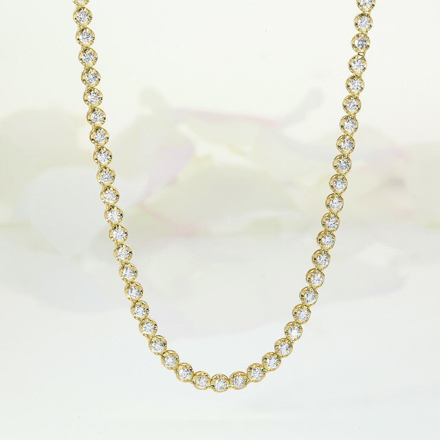 【ふるさと納税】 ネックレス ペンダント ジュエリー レディース アクセサリー 天然 ダイヤモンド 129石 5.0ctUP K18 イエローゴールド テニスネックレス ストレート ワイドシャトン Deliciae 重ね付け ギフト プレゼント ジュエリーケース付 鑑別書付 保証書付 k001-770 サムネイル2