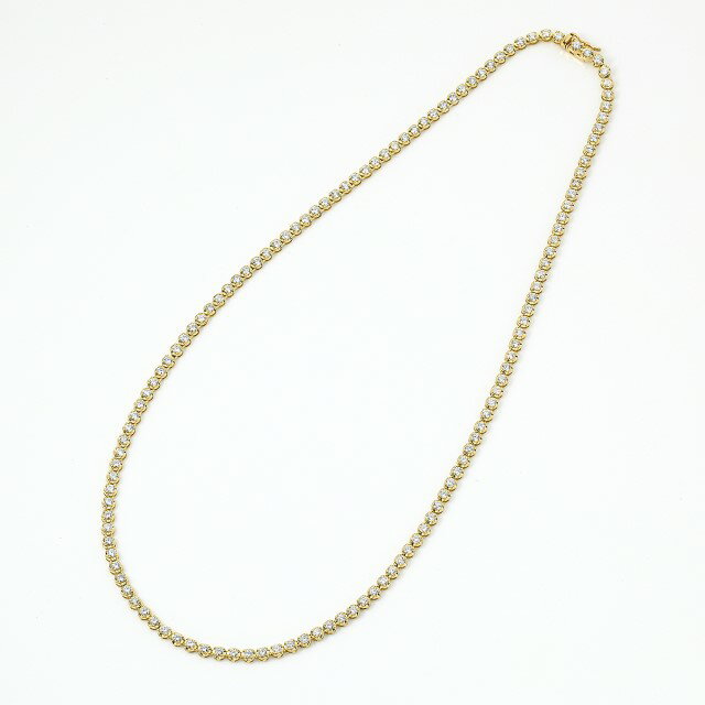 【ふるさと納税】 ネックレス ペンダント ジュエリー レディース アクセサリー 天然 ダイヤモンド 129石 5.0ctUP K18 イエローゴールド テニスネックレス ストレート ワイドシャトン Deliciae 重ね付け ギフト プレゼント ジュエリーケース付 鑑別書付 保証書付 k001-770 サムネイル3