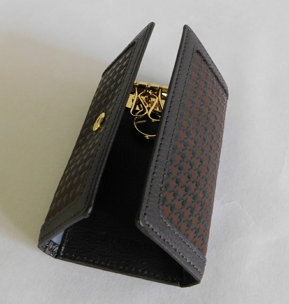 【ふるさと納税】 キーケース 小銭入れ コインケース 名刺入れ 3点 セット 茶 山梨 鹿革 高級 漆 ビジネス 大人 甲州印伝 父の日 ギフト 入社祝い お祝い 隼人 0104 k001-111 サムネイル2