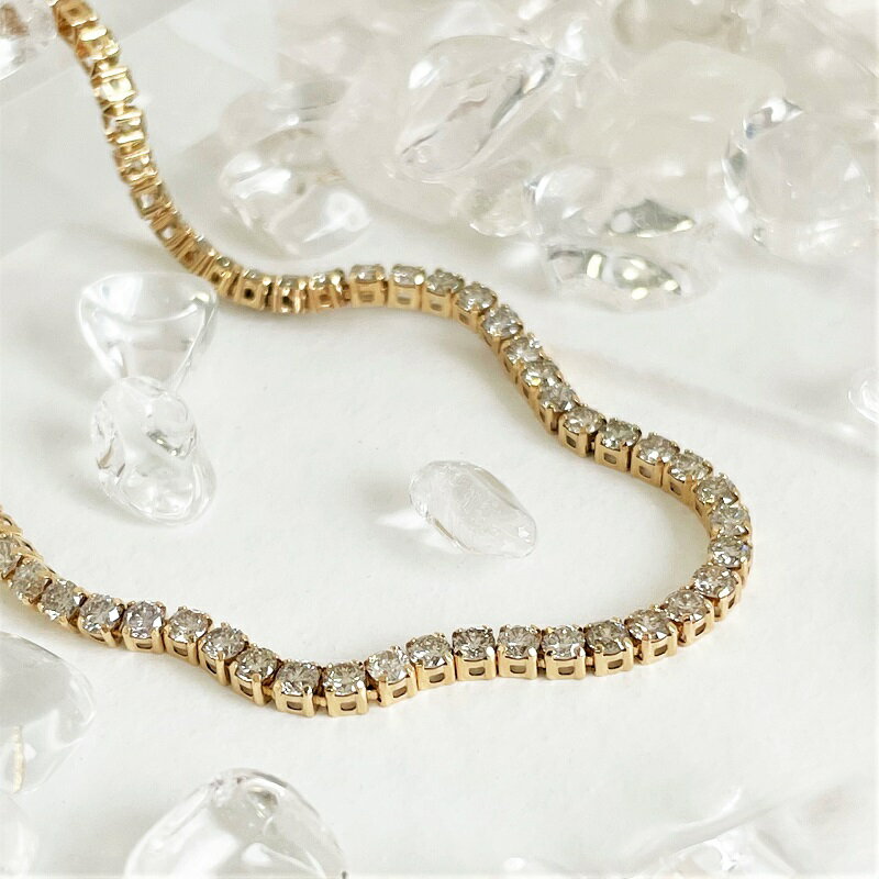 【ふるさと納税】＜ 甲府ジュエリー ＞ ブレスレット ダイヤモンド レディース ジュエリー アクセサリー K18 イエローゴールド 3カラット ゴージャス ラッピング ギフト プレゼント 誕生日 ケース付 保証書付 鑑別書付 k001-495 サムネイル2