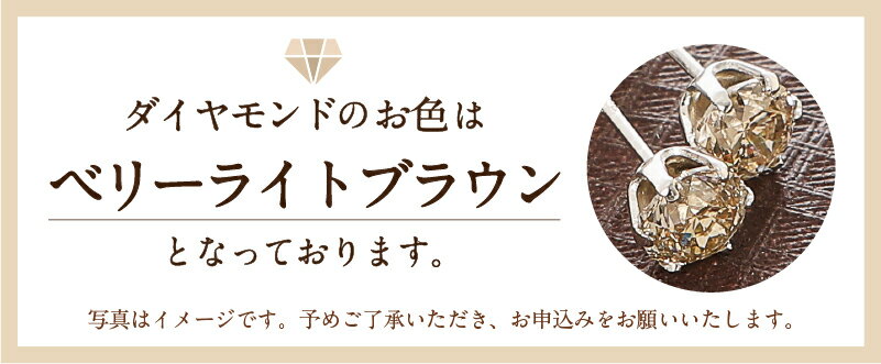 【ふるさと納税】＜ 甲府ジュエリー ＞ ピアス レディース ジュエリー アクセサリー ライトブラウン ダイヤモンド 計1.0ct 選べる地金 PT900 プラチナ K18 イエローゴールド 一粒 大粒 ダイヤ シリコン ダブルロックキャッチ ギフト プレゼント 鑑別書付 保証書付 k053-033 - 画像3