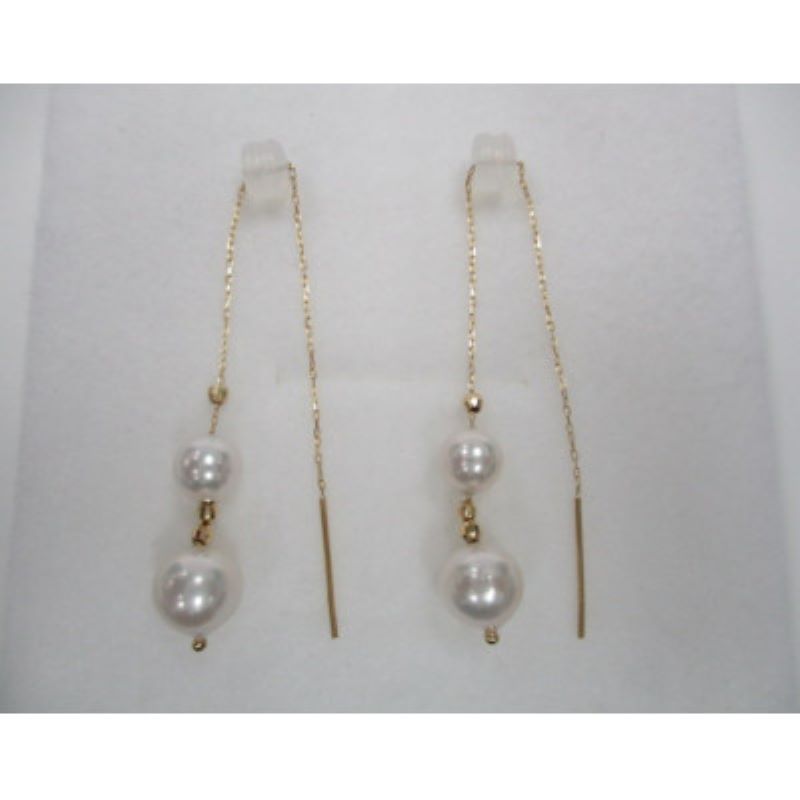 【ふるさと納税】＜ 甲府ジュエリー ＞ ピアス ジュエリー レディース アクセサリー K18 イエローゴールド あこや真珠 4珠 ミラーボール ジュエリーケース付 鑑別書付 保証書付 k072-027 サムネイル2