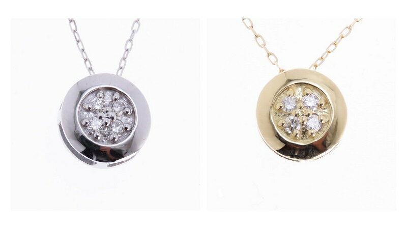 【ふるさと納税】＜ 甲府ジュエリー ＞ ネックレス ペンダント アクセサリー ダイヤモンド ブルートパーズ リバーシブル 18金 ホワイトゴールド イエローゴールド シンプル 円形 丸 11月誕生石 記念日 プレゼント 贈り物 ジュエリーケース付 鑑別書付 保証書付 k073-018 サムネイル2