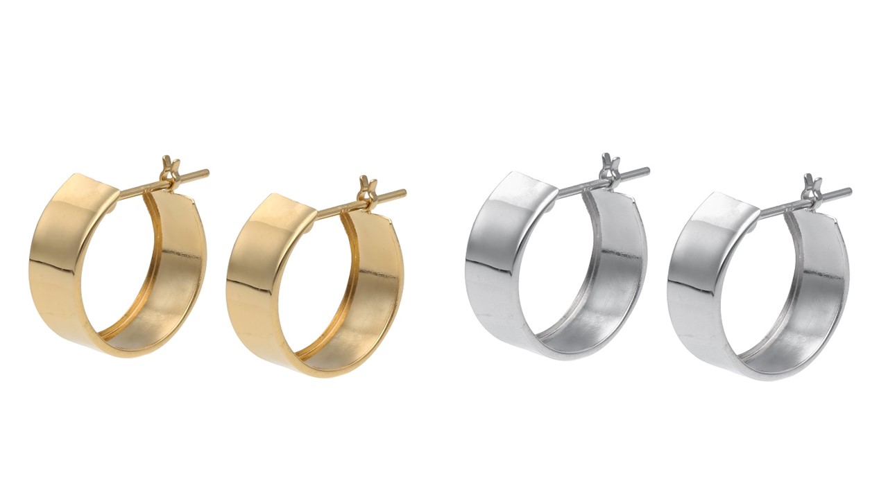 【ふるさと納税】＜ 甲府ジュエリー ＞ 即納 ピアス ジュエリー レディース アクセサリー 選べる地金 K18 イエローゴールド プラチナ おしゃれ シンプル デザインピアス ギフト プレゼント ジュエリーケース付 保証書付 k094-078 サムネイル3